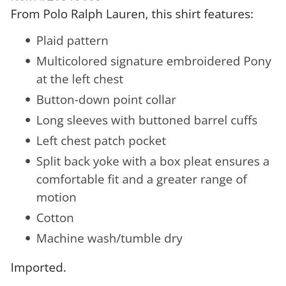 SOLD!!! $125 Polo Ralph Lauren Classic Fit Plaid Oxford Shirt  - XL NWT! - Picture 11 of 11